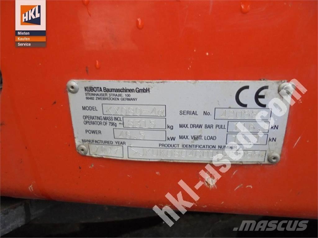 Kubota KX 080-4 Мини-экскаваторы