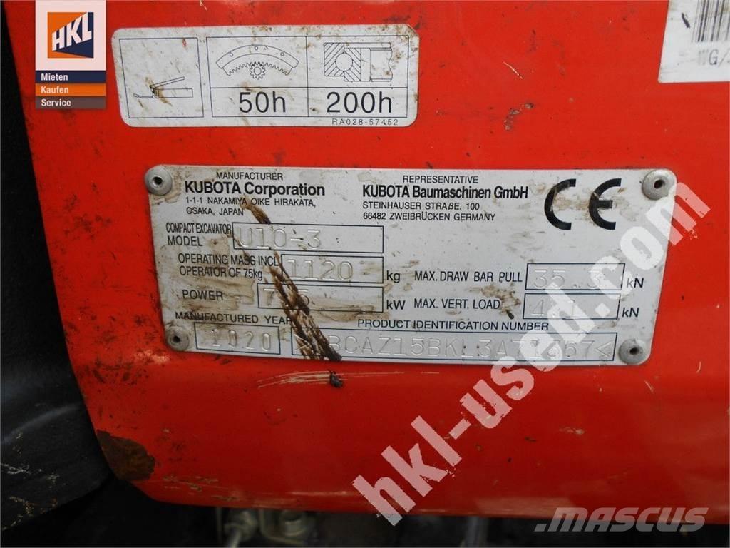 Kubota U 10-3 Мини-экскаваторы