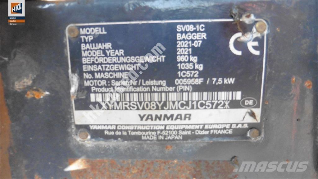 Yanmar SV 08-1C Мини-экскаваторы