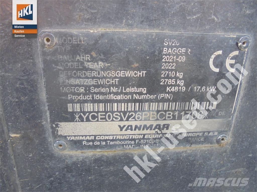 Yanmar SV 26 Мини-экскаваторы