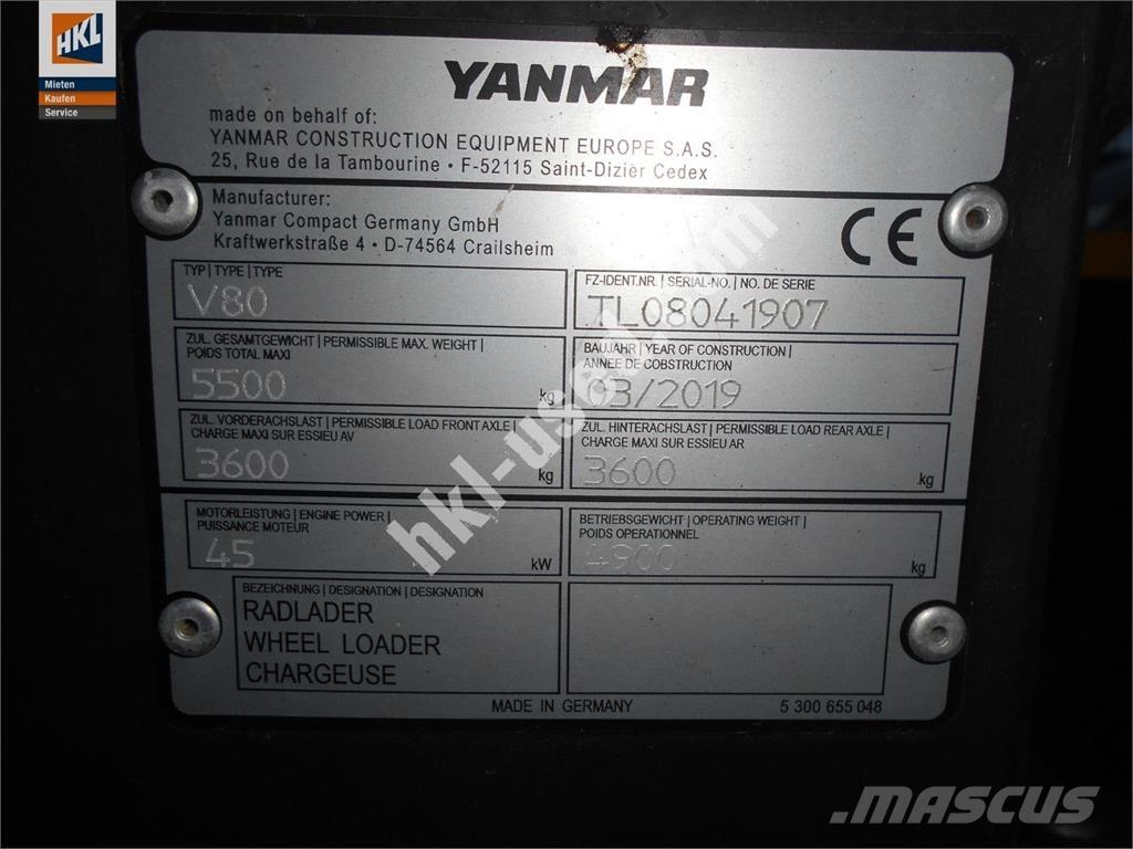 Yanmar V 80 Фронтальные погрузчики