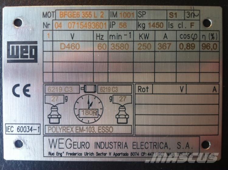  250 kW E-Motor WEG Двигатели
