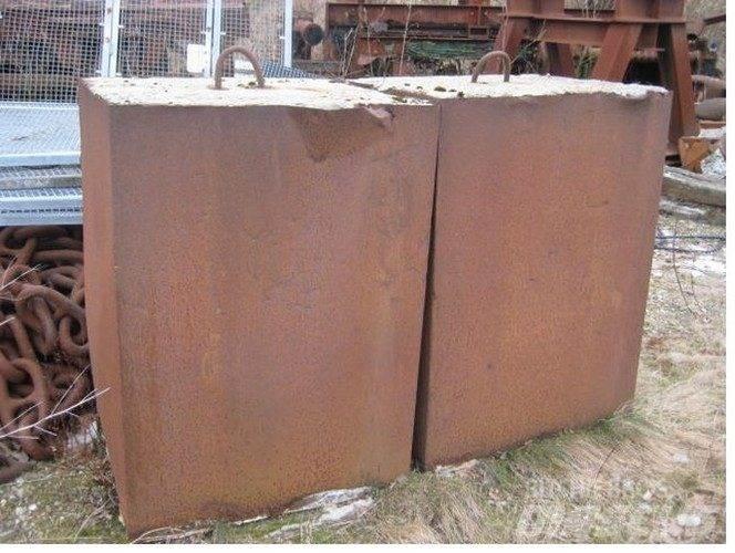  Ballastvægte 4 stk. - 2300 kg Запчасти для кранов