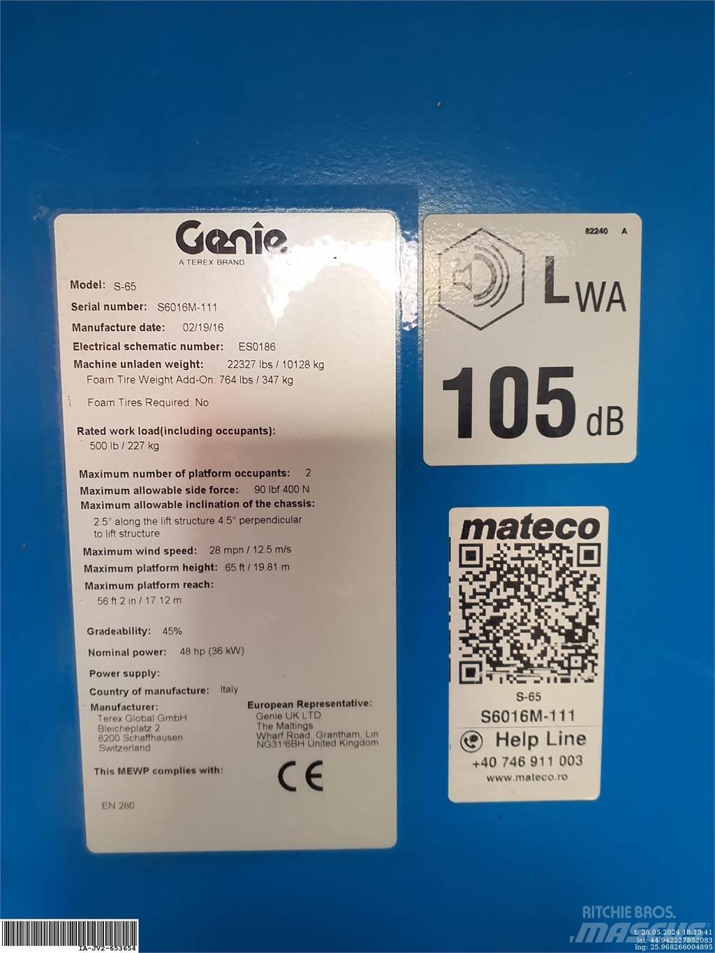 Genie S-65 Коленчатые подъемники