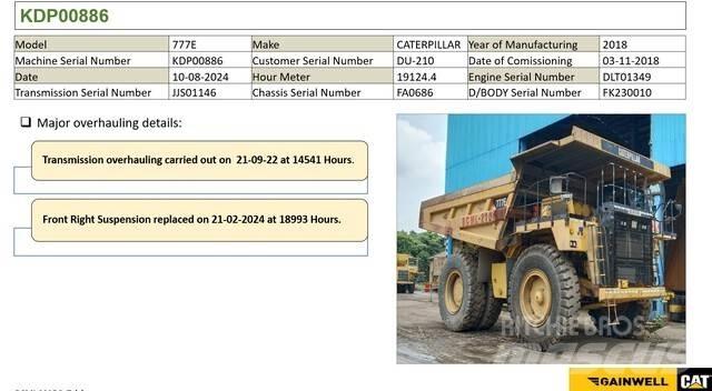 CAT 777E Шарнирно-сочленённые самосвалы