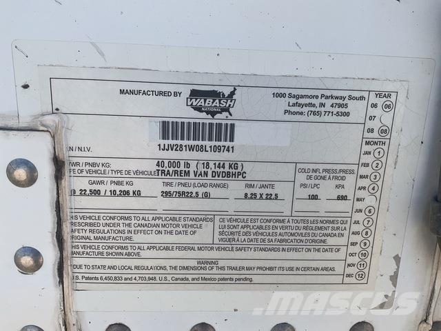 Wabash DVDBHPC Прицепы-фургоны