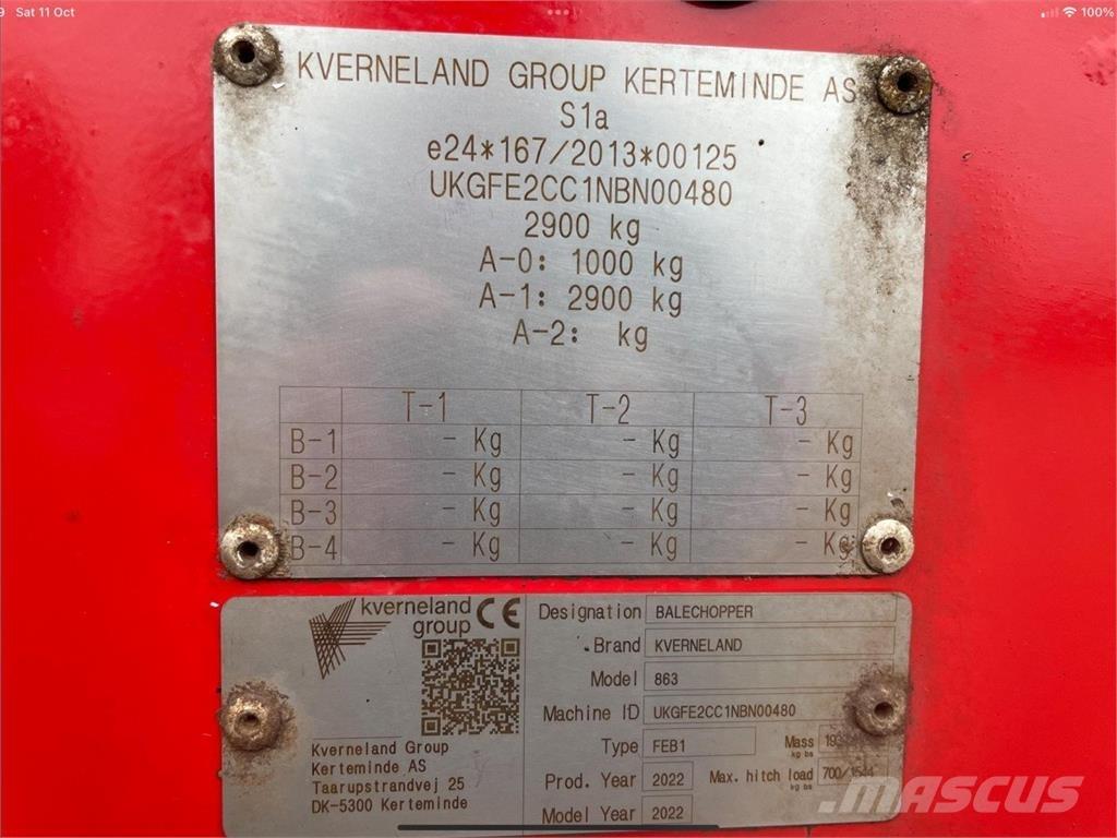 Kverneland 863 Кормораздатчики