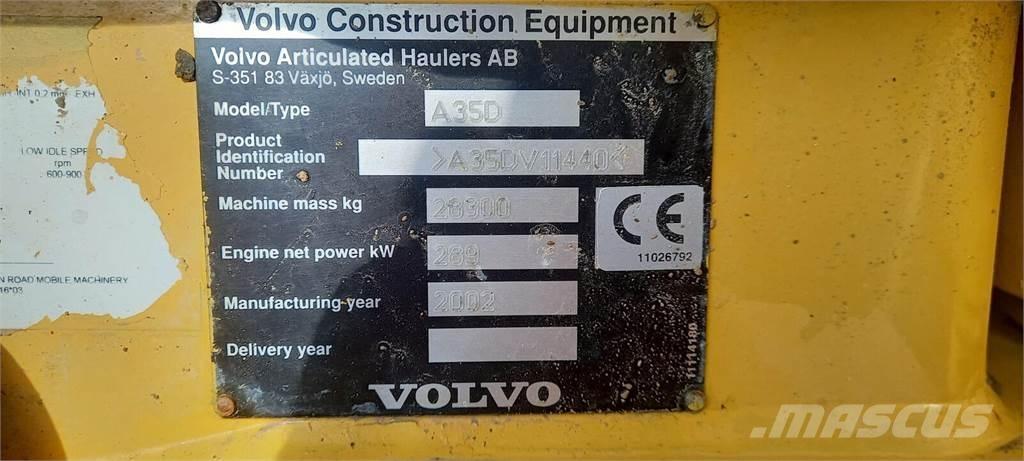 Volvo A35D Шарнирно-сочленённые самосвалы