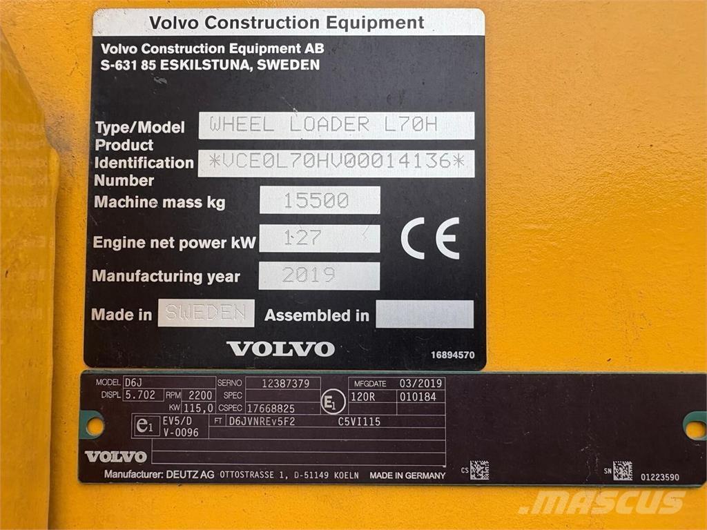 Volvo L70H Фронтальные погрузчики
