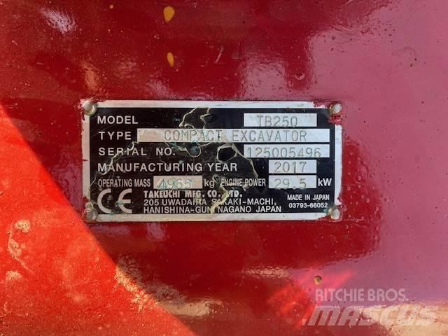 Takeuchi TB250 Малые экскаваторы 7т-12т