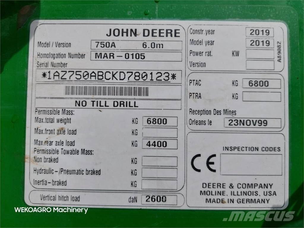 John Deere 750 A Сеялки