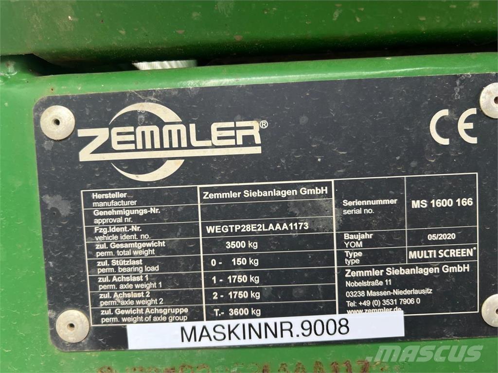 Zemmler MS1600 Оборудование для сортировки отходов