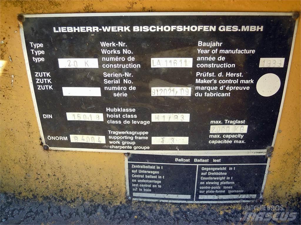 Liebherr 20K Башенные краны