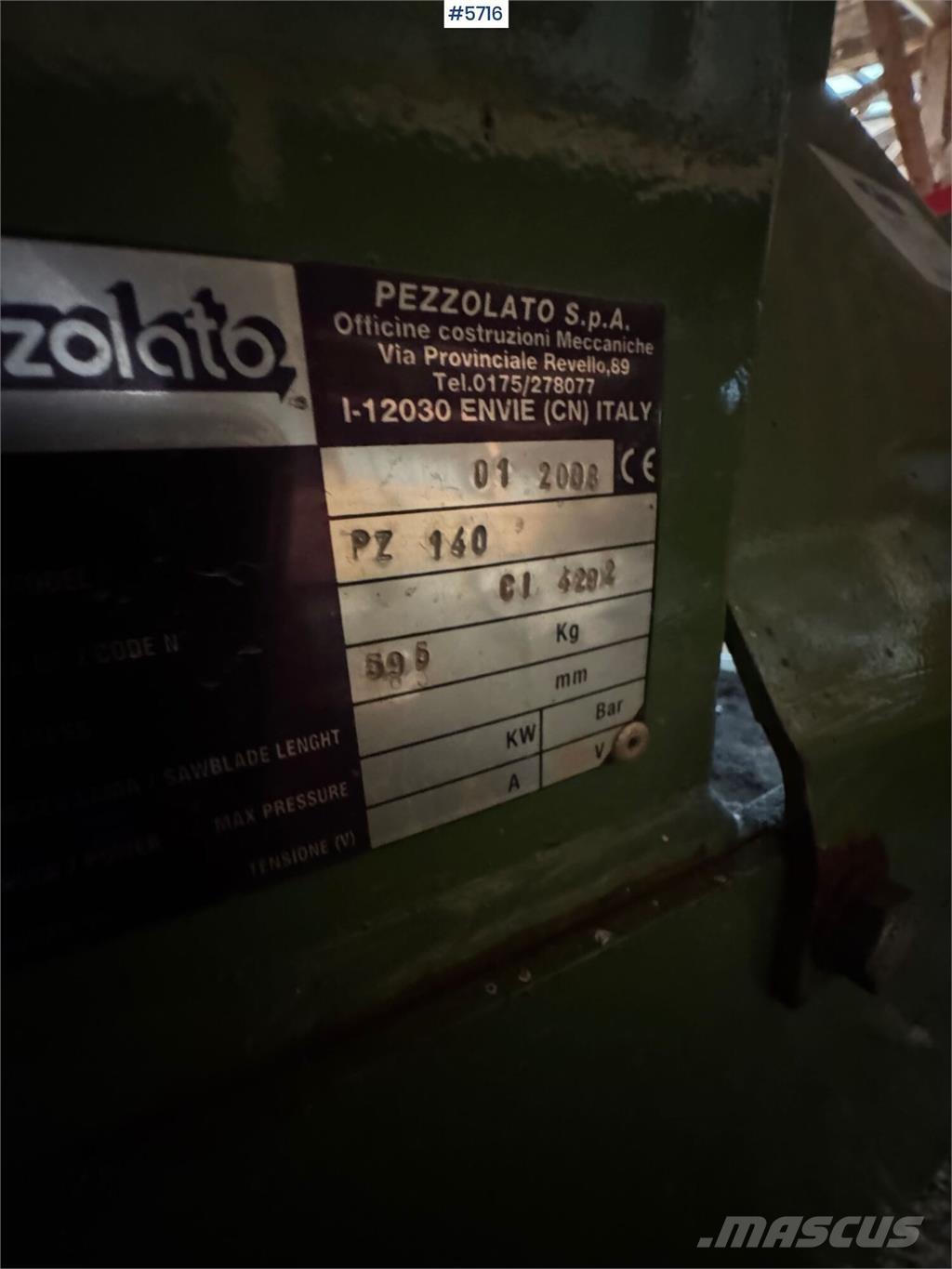 Pezzolato PZ 140 Другие компоненты лесотехники