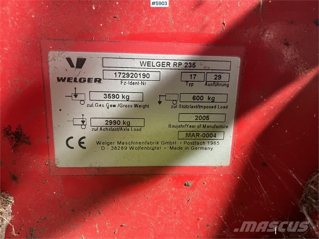 Welger RP 235 Другое корнеплодоуборочное оборудование