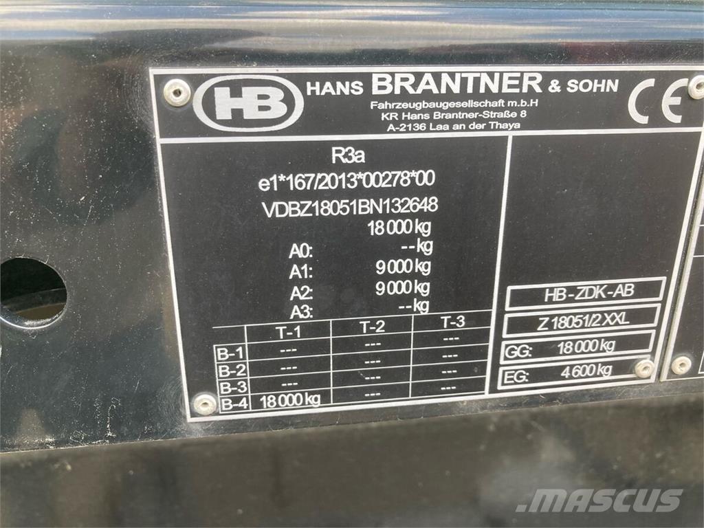 Brantner Z18051/2X Тракторные самосвальные прицепы