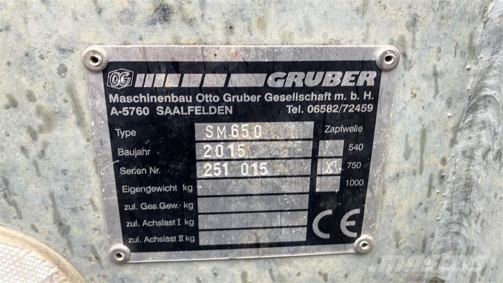 Gruber SM 650 Разбрасыватели органических удобрений