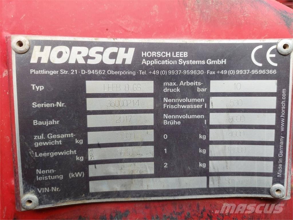 Horsch Leeb 8GS Прицепные опрыскиватели