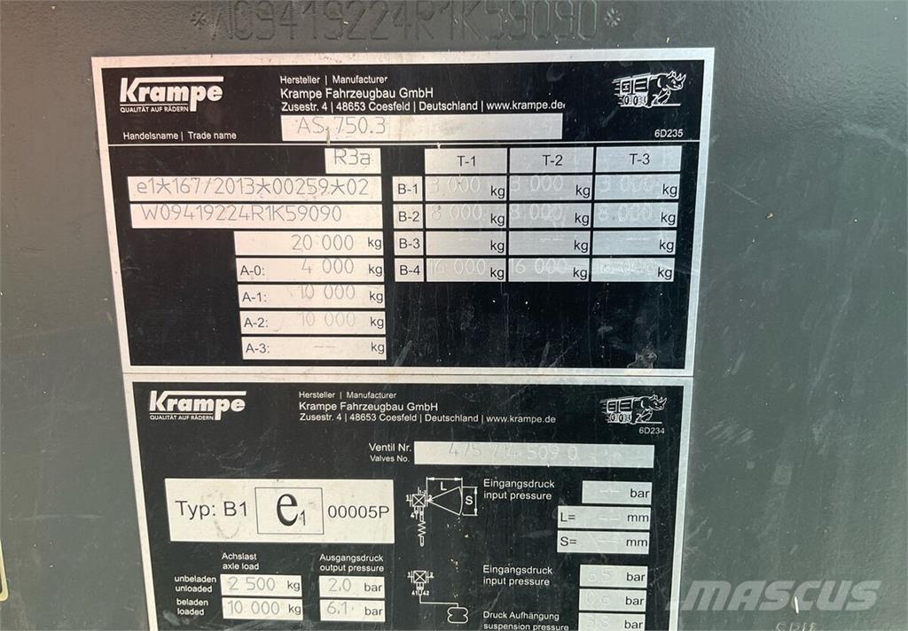 Krampe AS 750 Прочие сельхоз-прицепы