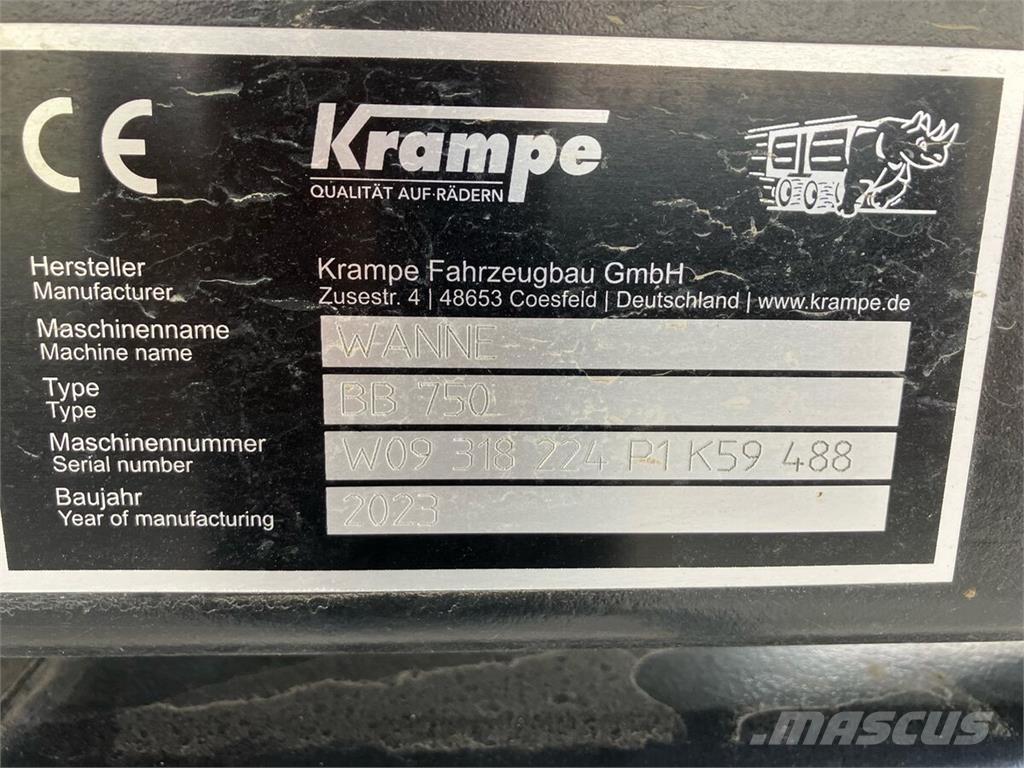 Krampe BigBody 750 Тракторные самосвальные прицепы