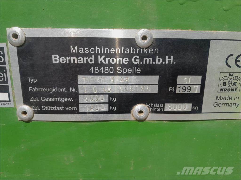 Krone Titan R48 Прицепы с самозагрузкой