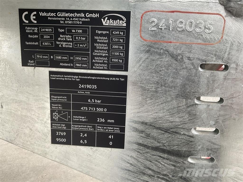  Vakutec VA 7300 Цистерны для перевозки суспензий