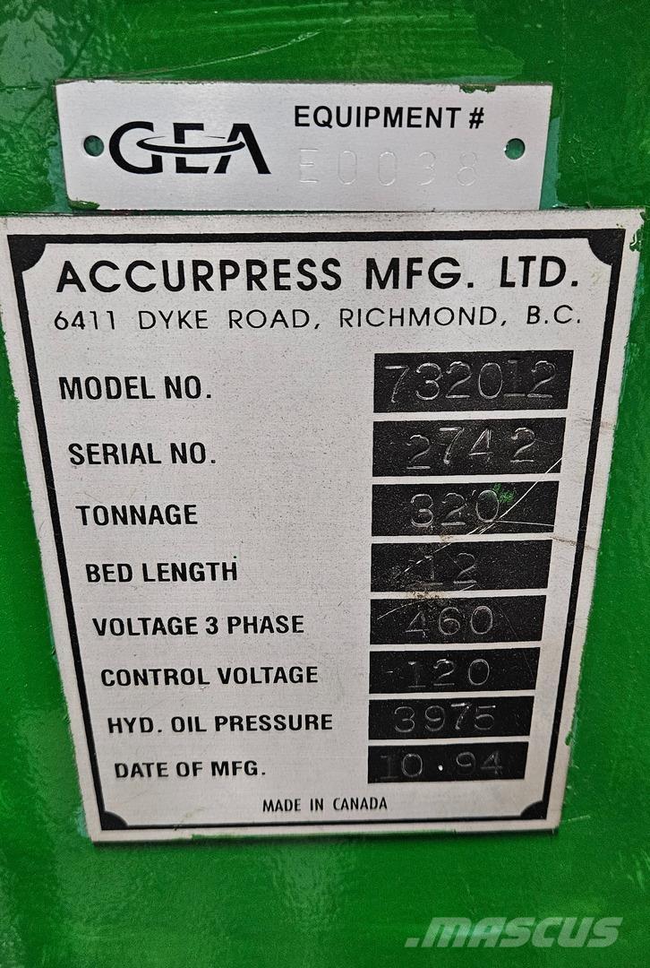  ACCURPRESS 732012 Строительная техника - Другие