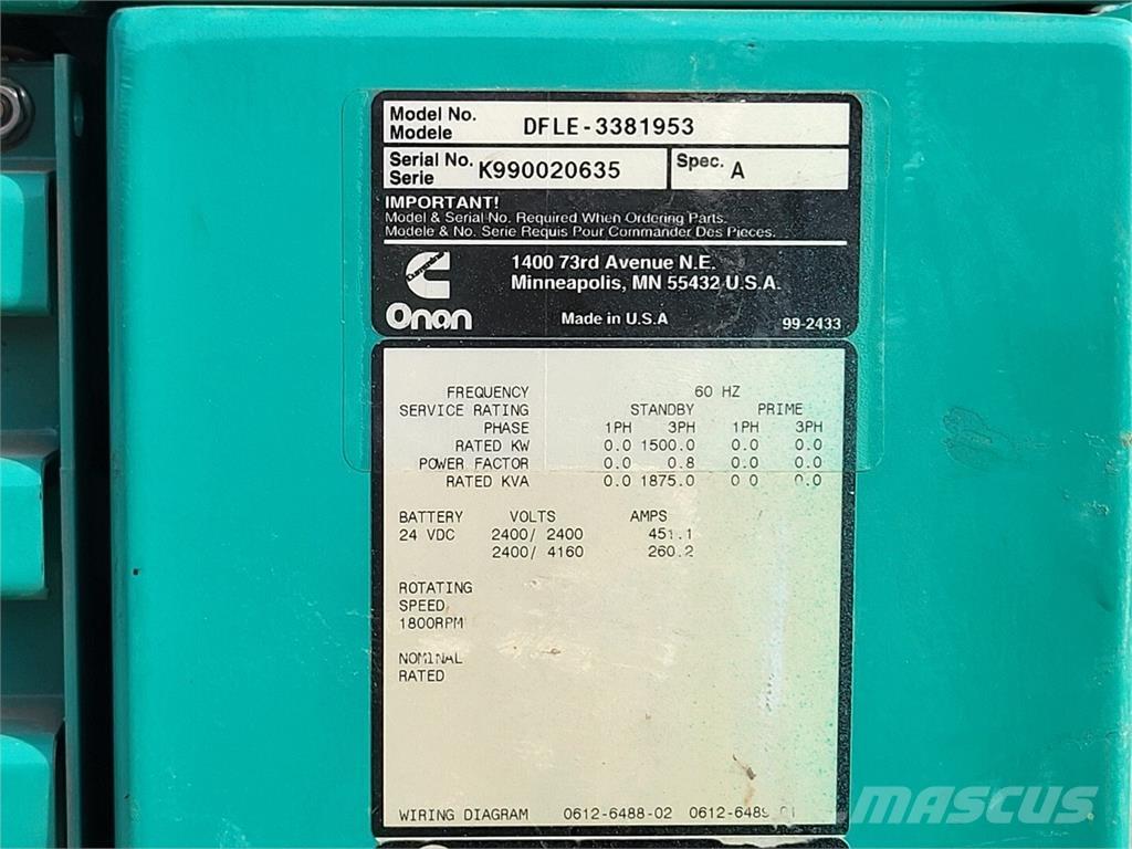 Cummins KTA50-G9 Дизельные генераторы