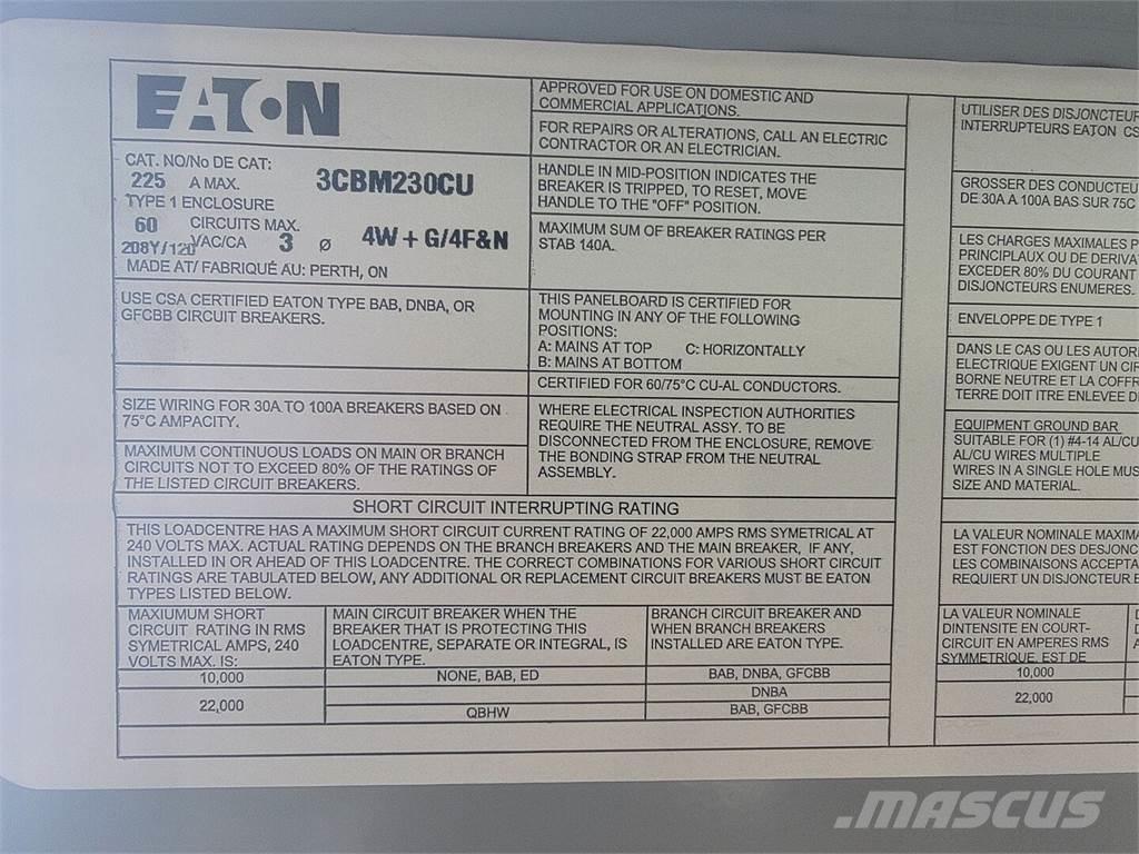 Eaton 3CBM230CU Строительная техника - Другие