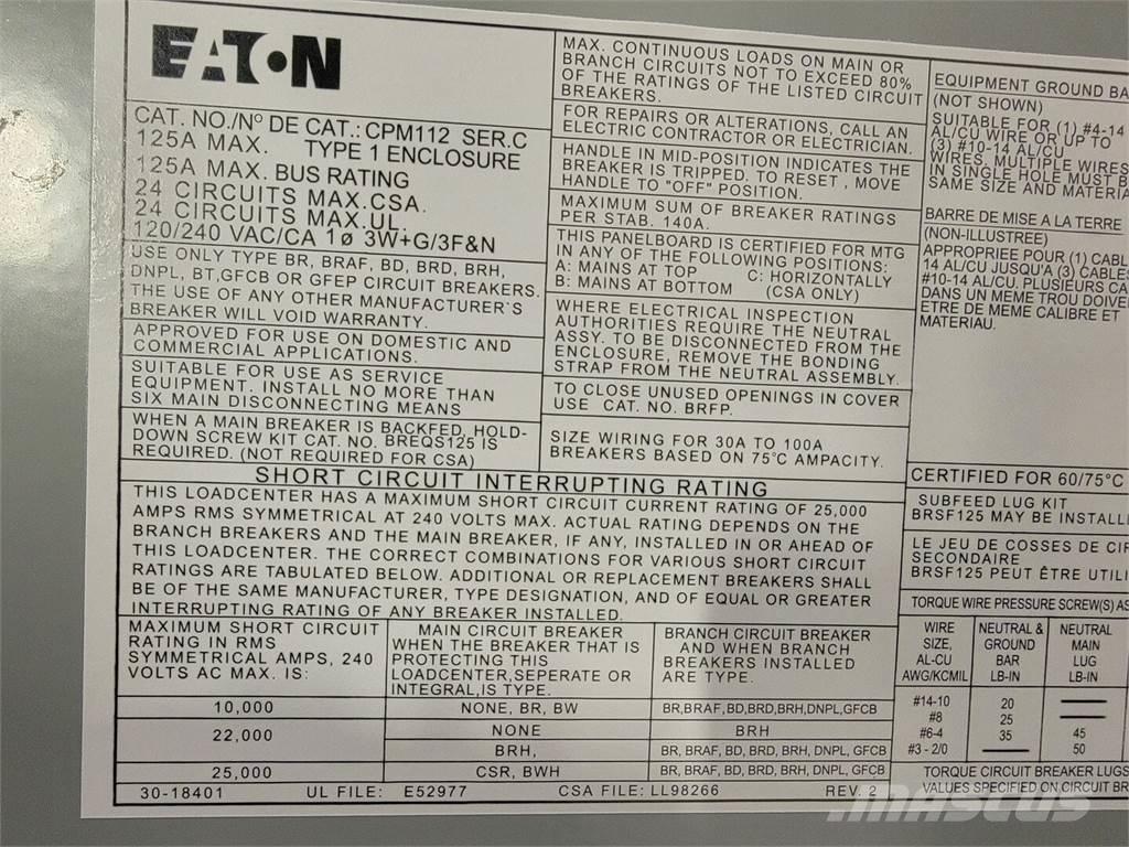 Eaton PM112 Строительная техника - Другие
