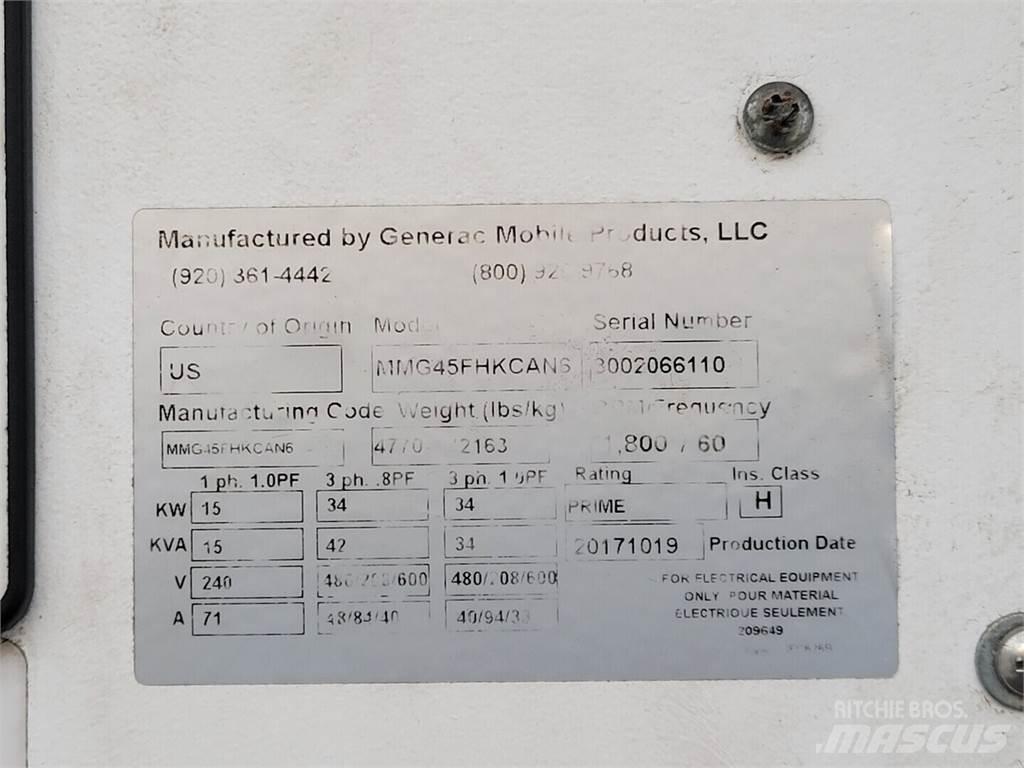 Generac MMG45FHKCAN6 Дизельные генераторы
