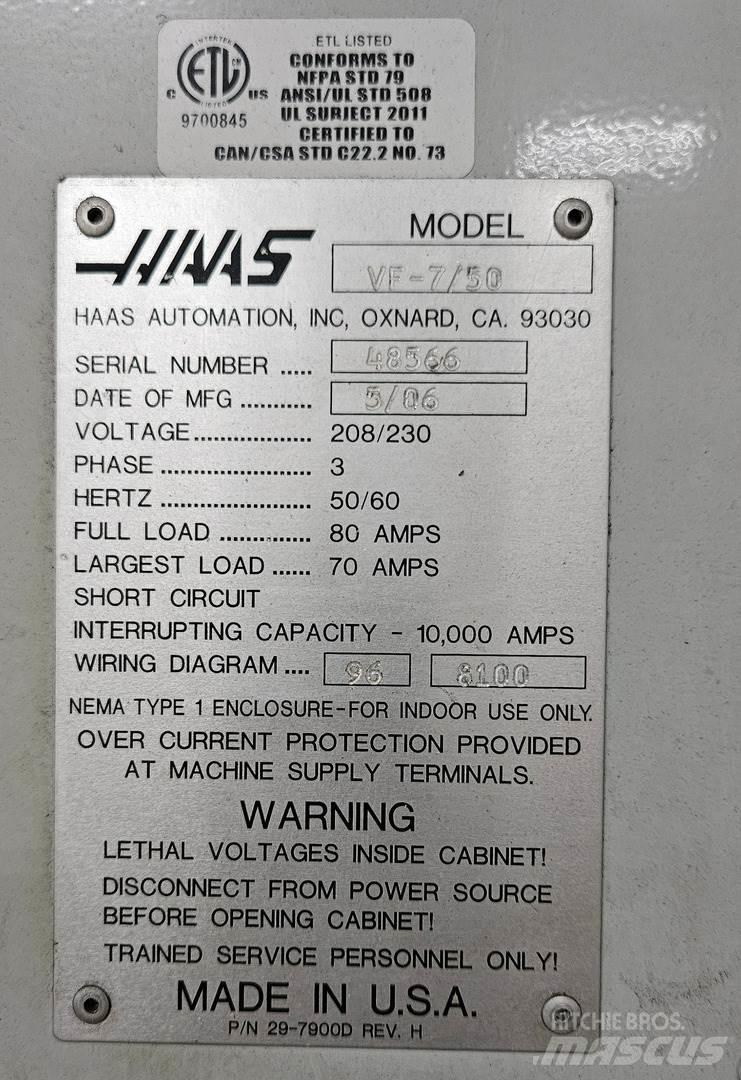 Haas VF-7/50 Строительная техника - Другие