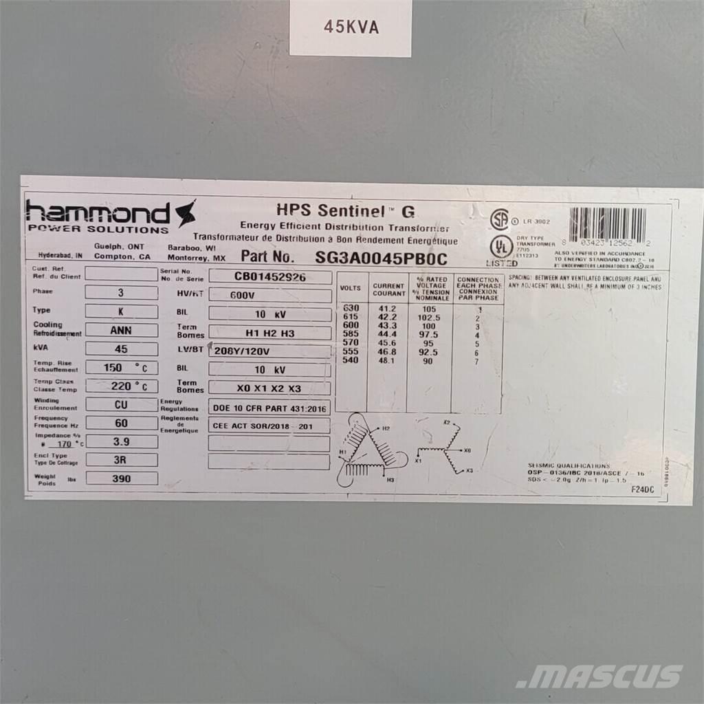  HAMMOND SG3A0045PB0C Строительная техника - Другие