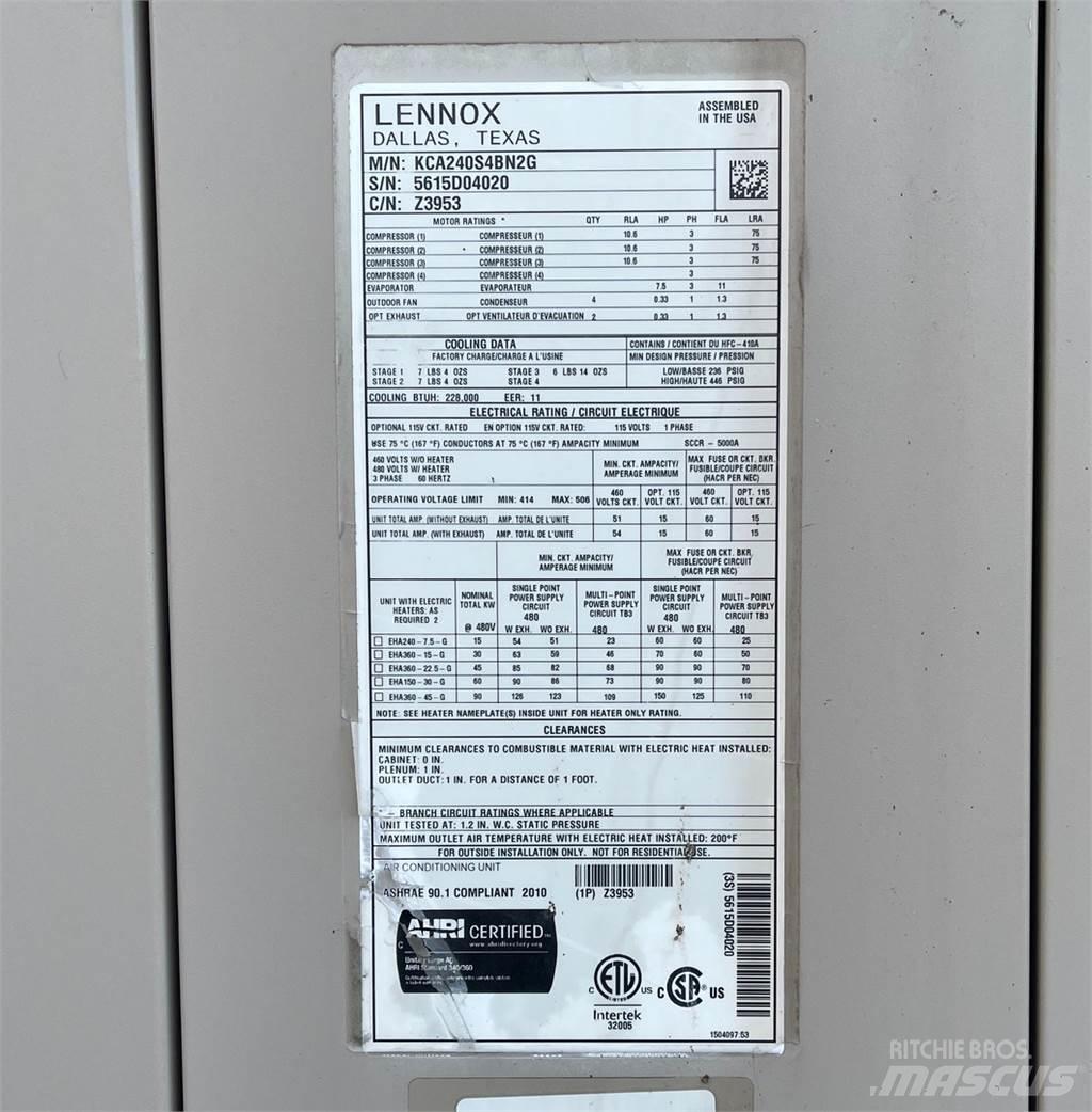  LENNOX KCA240S4BN2G Оборудование для прогрева и размораживания