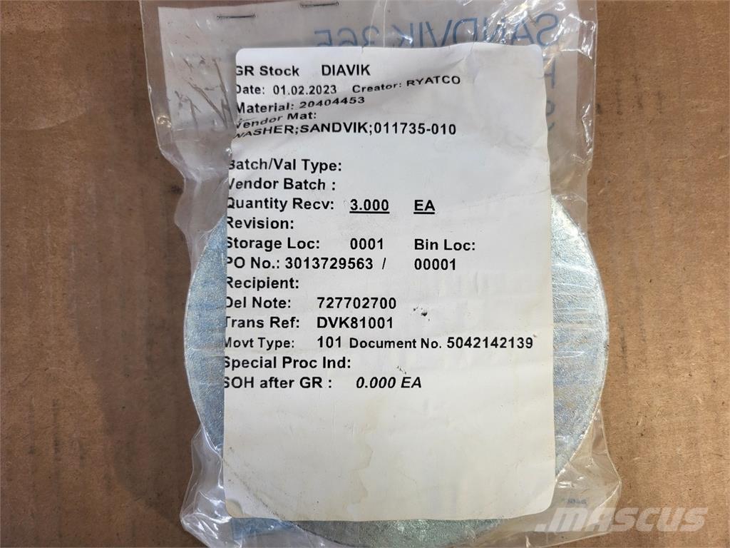 Sandvik 011735-010 Строительная техника - Другие