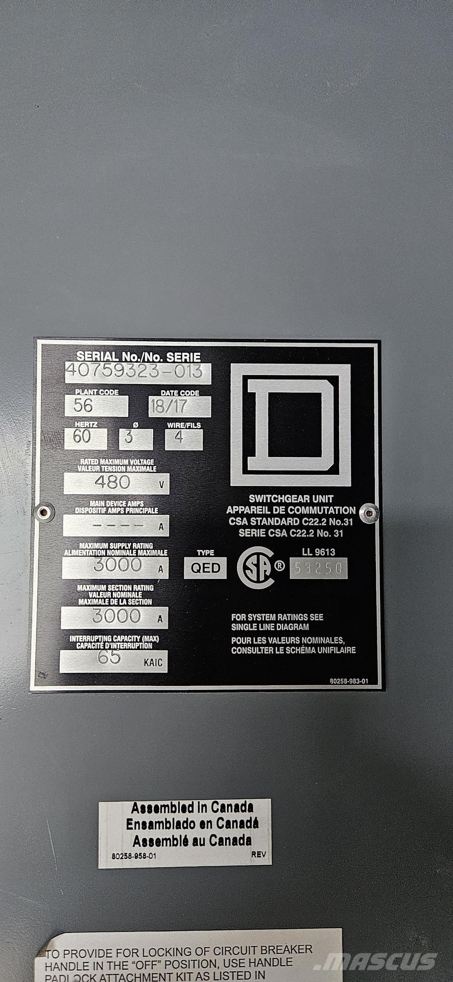  SQUARE D QED Строительная техника - Другие