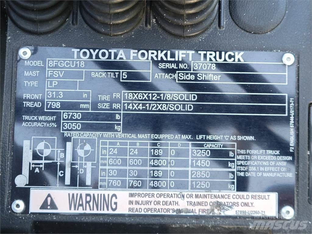 Toyota 8FGCU18 Строительная техника - Другие