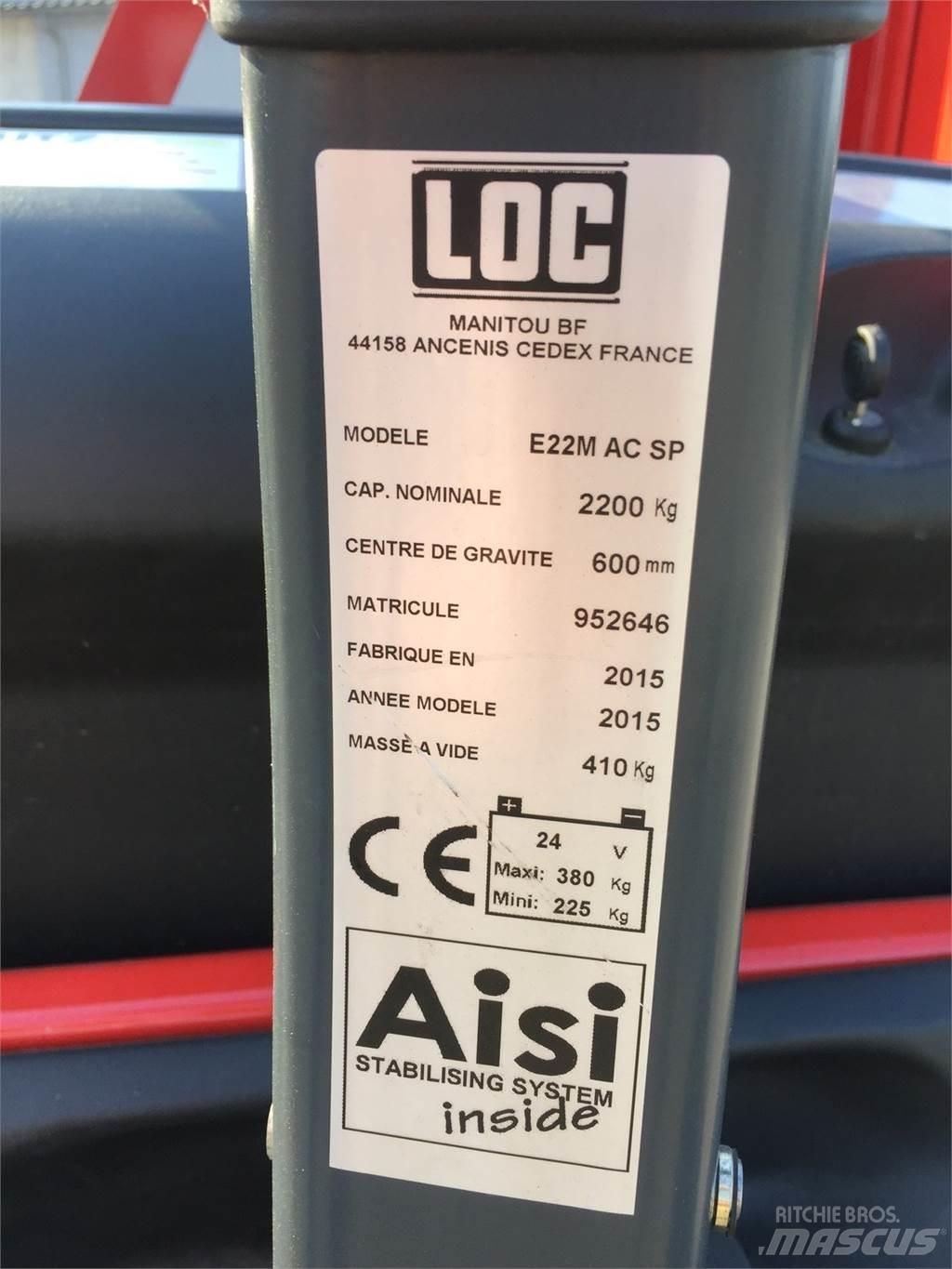 LOC E22 MAC Ручные штабелёры с электроподъёмом