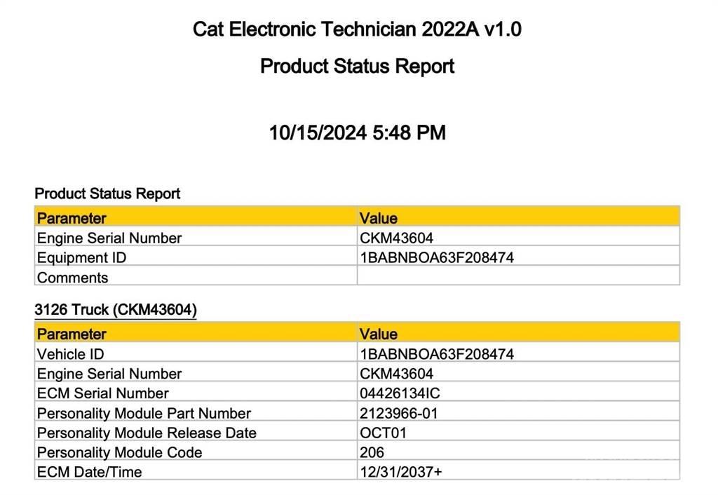 CAT 3126 Электронные блоки