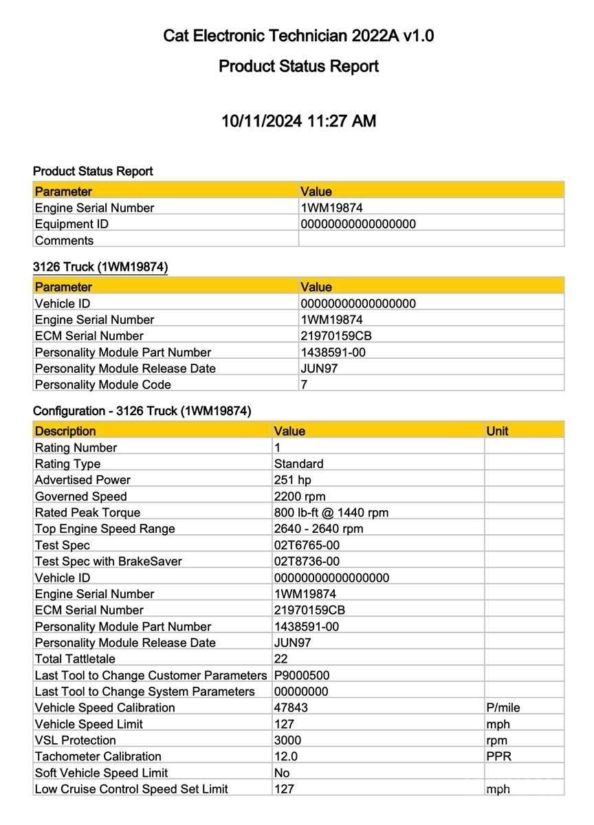 CAT 3126 Электронные блоки