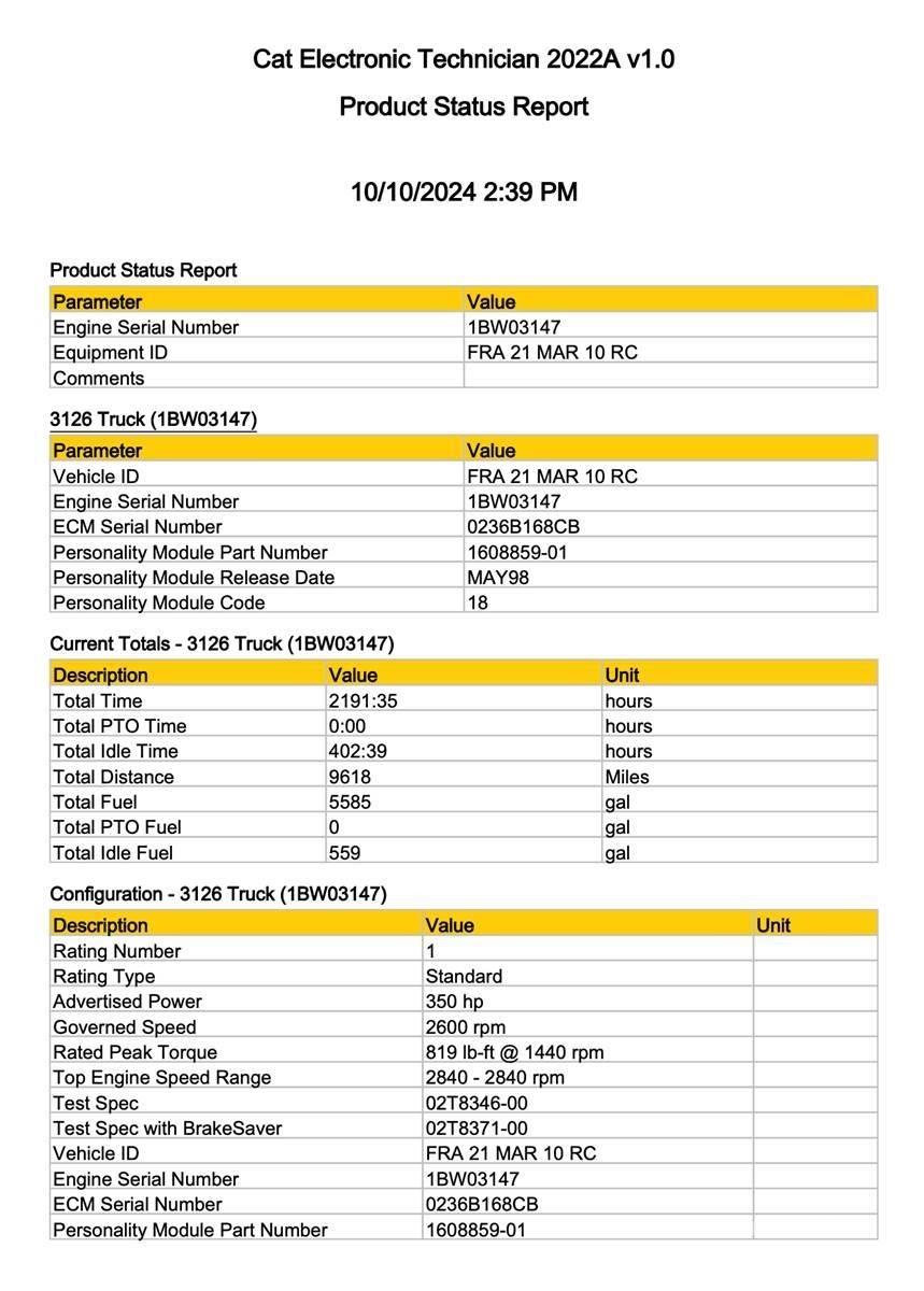 CAT 3126 Электронные блоки