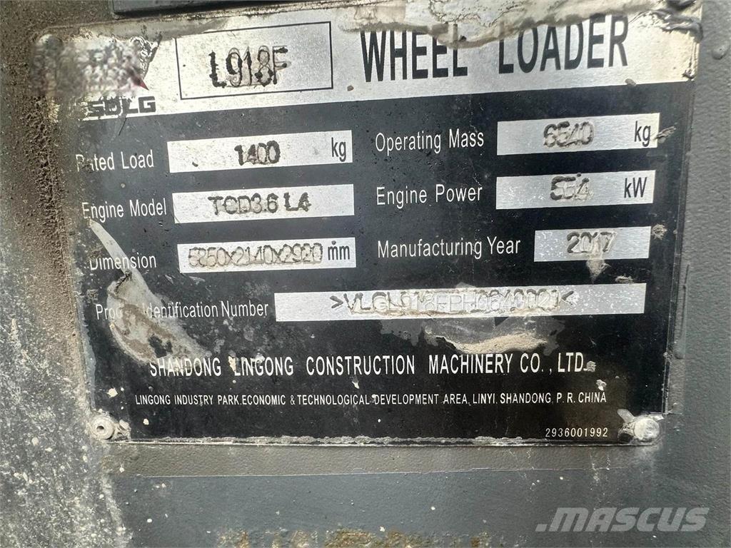 SDLG L918F Фронтальные погрузчики