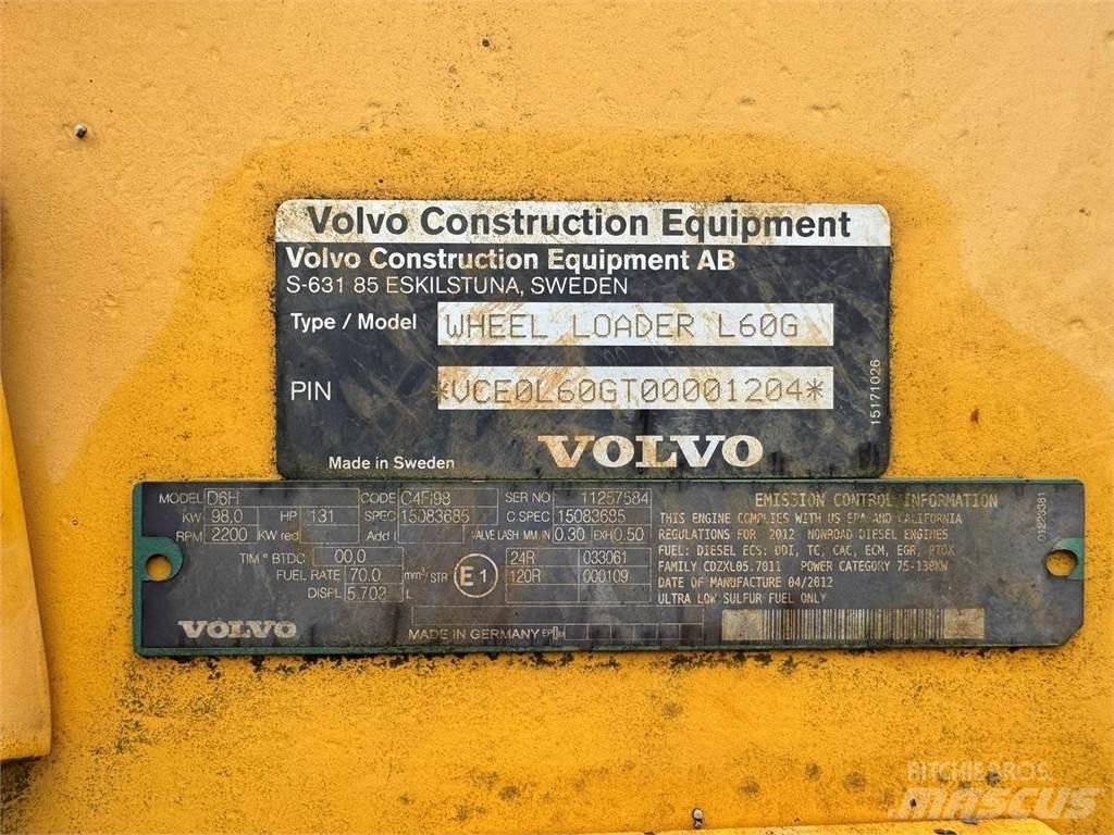 Volvo L60G Фронтальные погрузчики