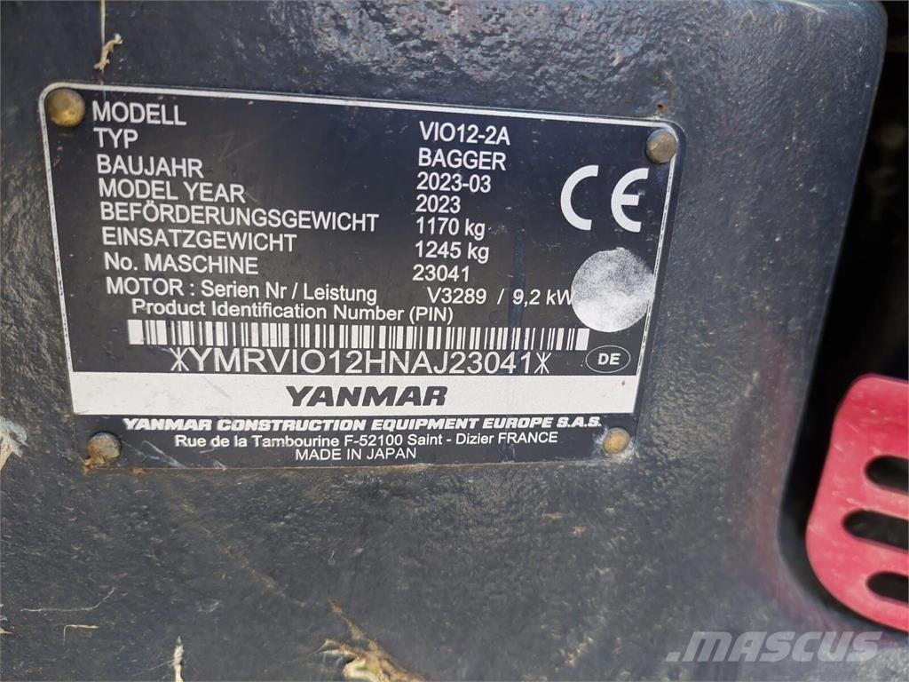 Yanmar Vio 12 Гусеничные экскаваторы