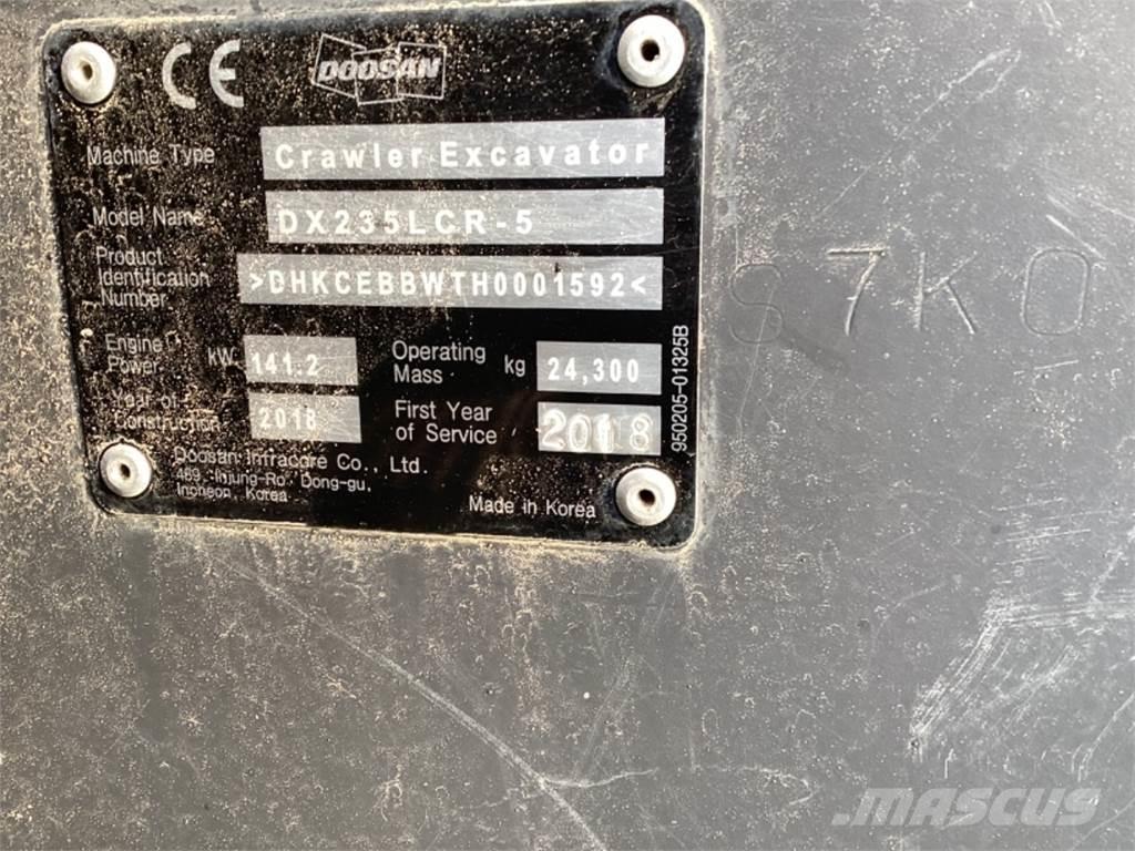 Doosan Dx235 LR 5 Гусеничные экскаваторы