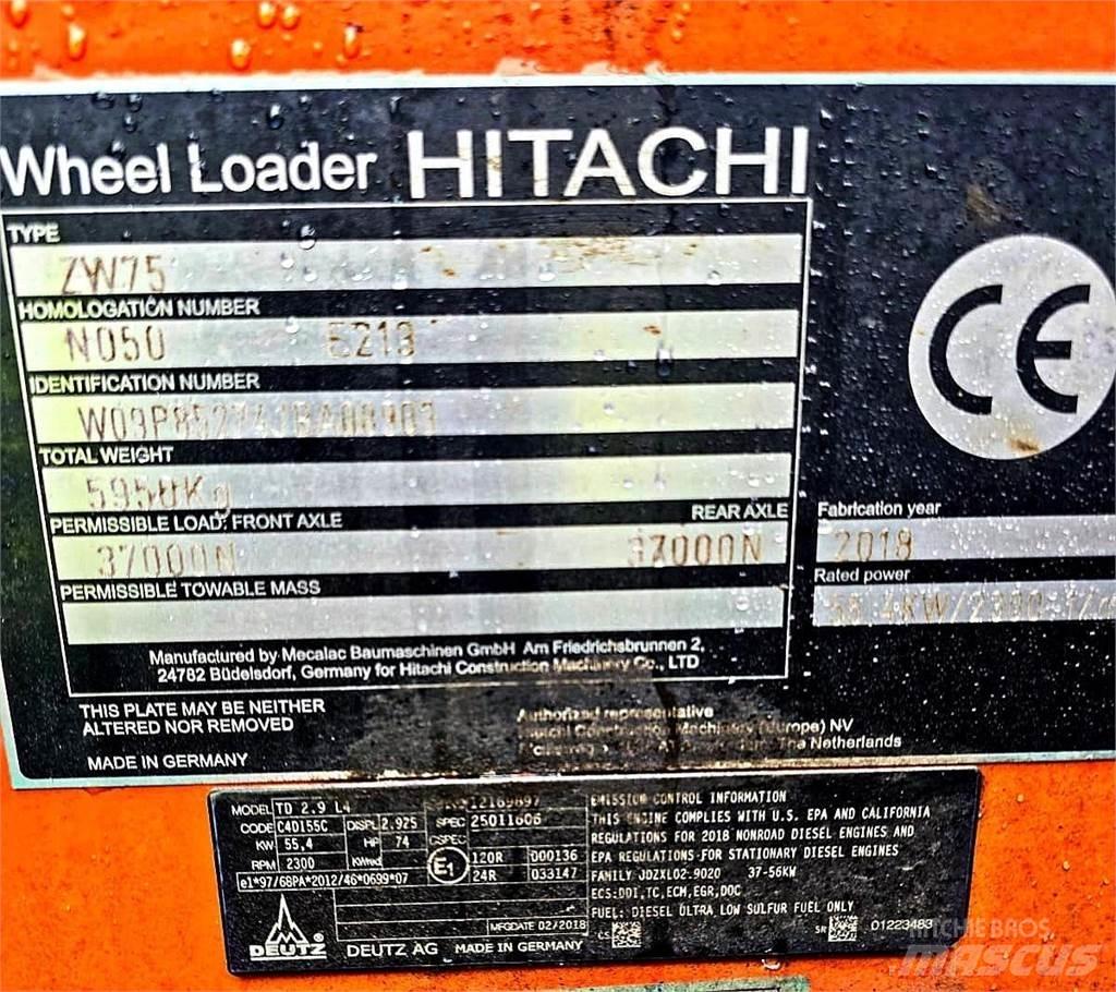 Hitachi ZW75 Малые погрузчики