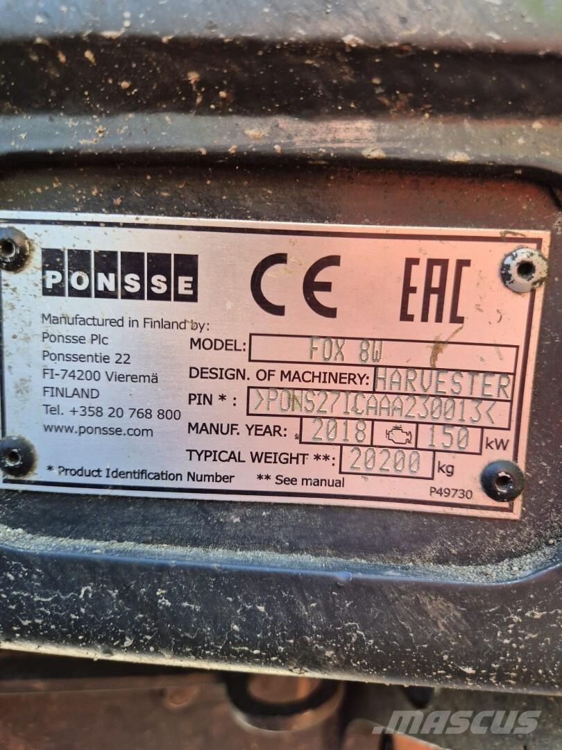 Ponsse Fox 8W Харвестеры