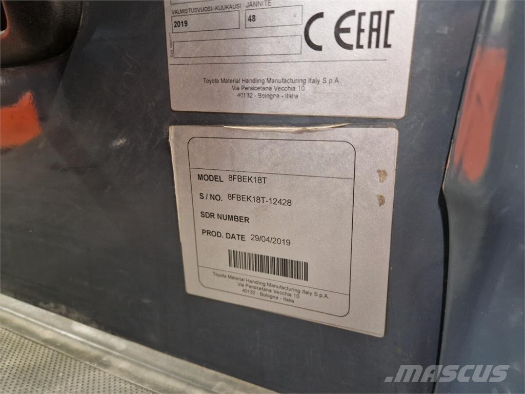 Toyota 8FBEK18T Электропогрузчики
