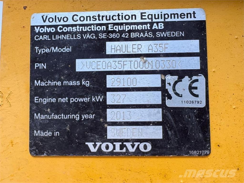 Volvo A 35 F Шарнирно-сочленённые самосвалы