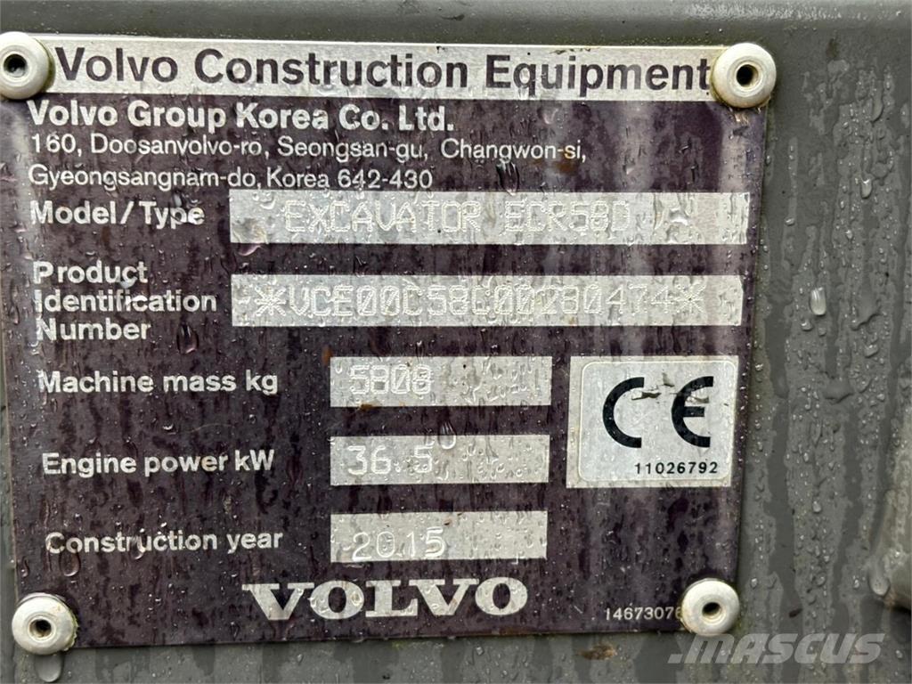 Volvo ECR 58 D Мини-экскаваторы